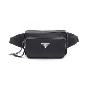 PRADA Black Leather Saffiano Fanny Pack